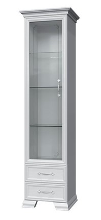Шкаф-витрина Грация ШР-1, белый, 1 стекло, 420 в Красноярске - изображение