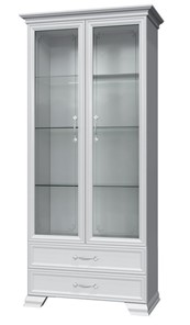 Шкаф-витрина Грация ШР-2, белый, 2 стекла в Красноярске