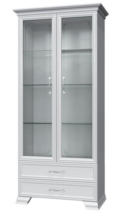 Шкаф-витрина Грация ШР-2, белый, 2 стекла в Красноярске - изображение
