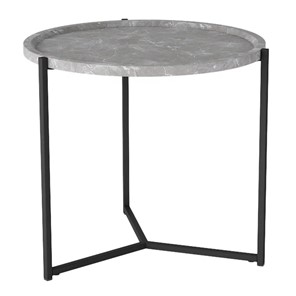 Круглый стол Бруно, серый мрамор/титан в Норильске