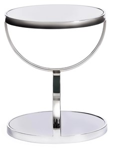 Кофейный столик GROTTO (mod. 9157) металл/дымчатое стекло, 42х42х50, хром в Красноярске - предосмотр 1
