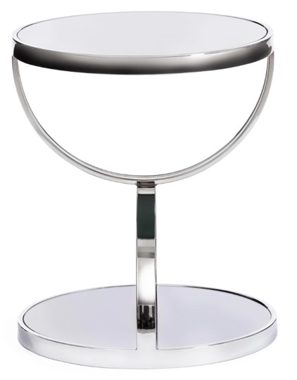 Кофейный столик GROTTO (mod. 9157) металл/дымчатое стекло, 42х42х50, хром в Норильске - изображение 1