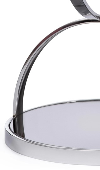 Кофейный столик GROTTO (mod. 9157) металл/дымчатое стекло, 42х42х50, хром в Норильске - изображение 2