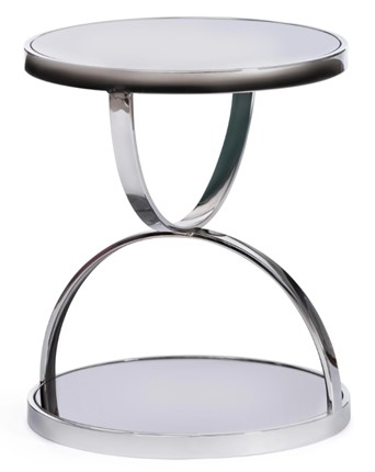 Кофейный столик GROTTO (mod. 9157) металл/дымчатое стекло, 42х42х50, хром в Красноярске - изображение