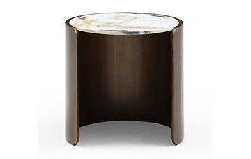 Круглый стол ET3095CI (D45) белая керамика /бронзовый в Норильске