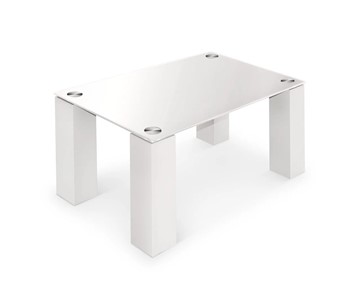 Журнальный столик Колизей-8, белый/белое стекло в Норильске