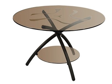 Стеклянный столик Дуэт 3 (черный-тонированное) в Норильске