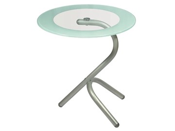 Стеклянный столик Дуэт 5 (металлик-прозрачное) в Норильске