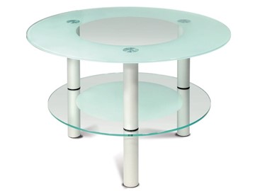 Стеклянный столик Кристалл 3 (алюминий-прозрачное) в Норильске