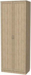 Шкаф двухстворчатый 100 со штангой, цвет Дуб Сонома в Красноярске - изображение