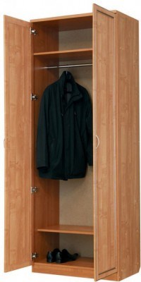 Шкаф двухстворчатый 100 со штангой, цвет Дуб Сонома в Красноярске - изображение 1