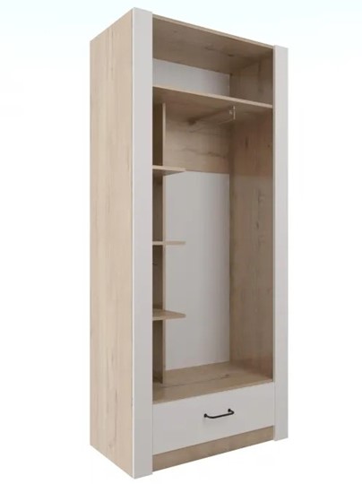 Шкаф гардеробный Ева 5 М1 дуб ирландский/белый матовый в Красноярске - изображение 1