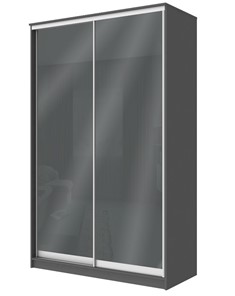 Шкаф двухдверный Хит-22-12/2-22 с цветным стеклом, темно-серый 073, Графит в Норильске
