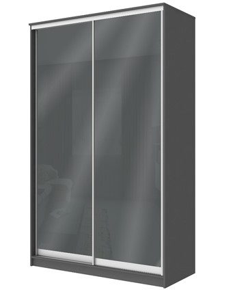 Шкаф Хит-22-4-12/2-22 с цветным стеклом, темно-серый 073, Графит в Красноярске - изображение