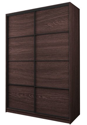Шкаф 2-х дверный MAX МШ-23-6-16-11, Профиль Черный/Цвет Венге в Красноярске - изображение