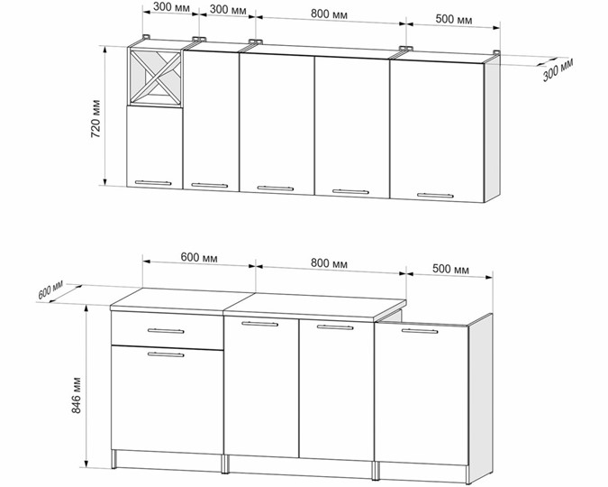 Кухонный гарнитур Глория 1,9 м (Дуб Сонома/Белый) в Норильске - изображение 2