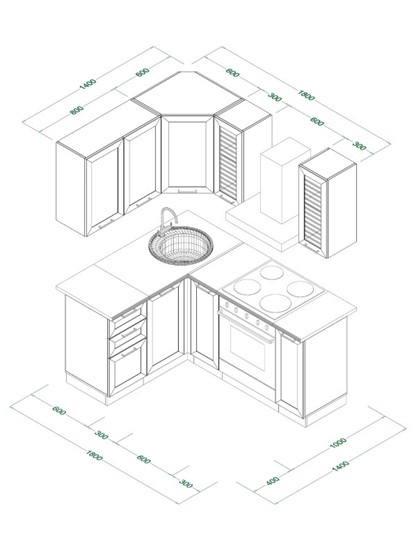 Гарнитур кухонный МК РИВЬЕРА Комплект №9 1,4х1,8м угловая ПВХ Белый в Норильске - изображение 8