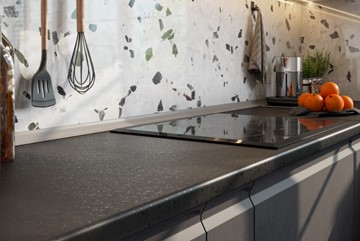Модульная кухня Вельвет, бетон графит/бетон снежный в Норильске - предосмотр 3