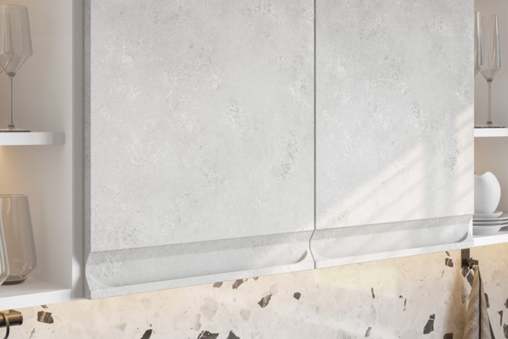 Модульная кухня Вельвет, бетон графит/бетон снежный в Норильске - изображение 4