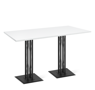 Кухонный обеденный стол SHT-TU6-BS1/Н110 (2 шт.)/ТT 120/80 (черный/белый шагрень) в Норильске