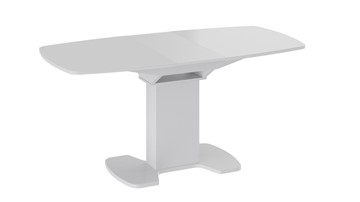 Раздвижной стол Портофино (СМ(ТД)-105.02.11(1)), цвет Белый глянец/Стекло белое в Норильске - предосмотр 1