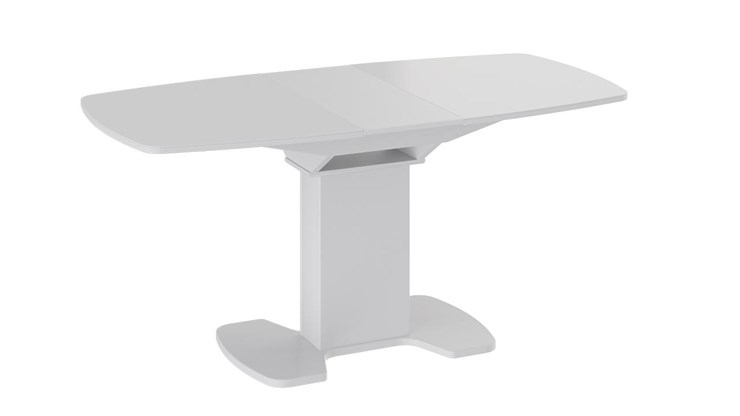 Раздвижной стол Портофино (СМ(ТД)-105.02.11(1)), цвет Белый глянец/Стекло белое в Норильске - изображение 1