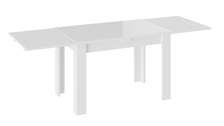 Раздвижной стол Норман тип 1, цвет Белый/Стекло белый глянец в Норильске - изображение 1