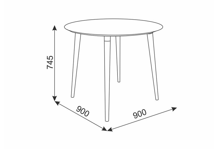 Стол обеденный Сканди 2, белый/светлый лак в Норильске - изображение 1