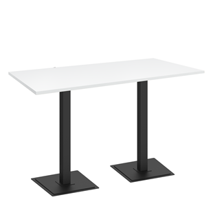 Кухонный обеденный стол SHT-TU5-BS1/Н110 (2 шт.)/ТT 120/80 (черный/белый шагрень) в Норильске