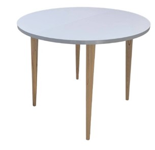 Кухонный раздвижной круглый стол Серый камень 90*90 см ЛДСП в Норильске