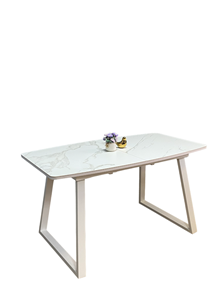 Кухонный стол раздвижной AZ1400 (белый/керамика мрамор белый) в Красноярске