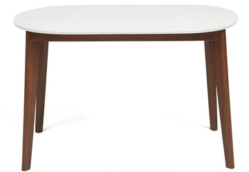 Кухонный раздвижной стол BOSCO (Боско) бук/мдф 120+30x80x75 Белый/Коричневый арт.11258 в Норильске