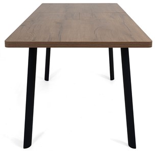 Кухонный раскладной стол Дали-1L(ноги черные, дуб табако) в Норильске - предосмотр 4