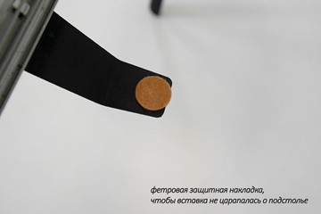 Кухонный раскладной стол Дали-1L(ноги черные, дуб табако) в Красноярске - предосмотр 6