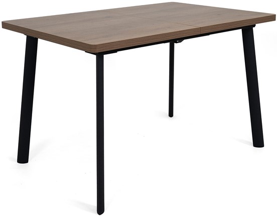 Кухонный раскладной стол Дали-1L(ноги черные, дуб табако) в Норильске - изображение