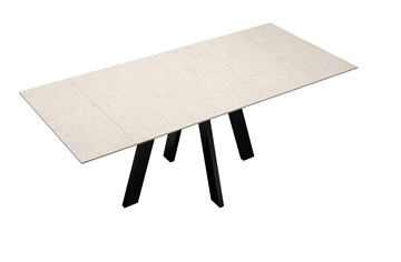 Кухонный раздвижной стол DikLine DM120 Хромикс белый / опоры черные в Норильске - предосмотр 7