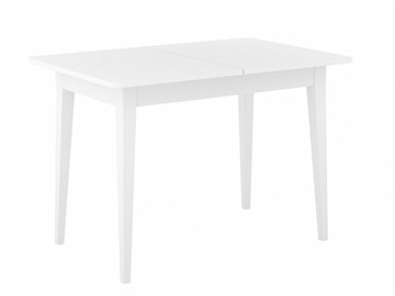 Раздвижной стол Dikline M110 Белый/стекло белое сатин/ножки MM белые в Норильске