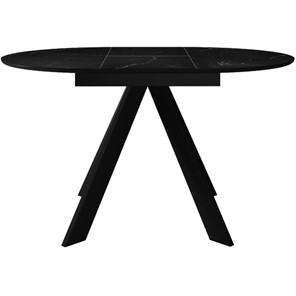 Раздвижной стол DikLine SKC100 D1000 Керамика Черный мрамор / опоры черные в Норильске - предосмотр 2