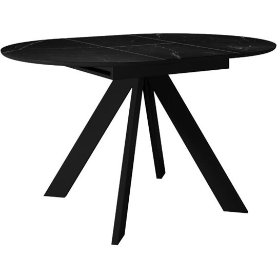 Раздвижной стол DikLine SKC100 D1000 Керамика Черный мрамор / опоры черные в Норильске - изображение 4