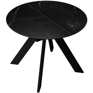 Раздвижной стол DikLine SKC100 D1000 Керамика Черный мрамор / опоры черные в Норильске - предосмотр 5