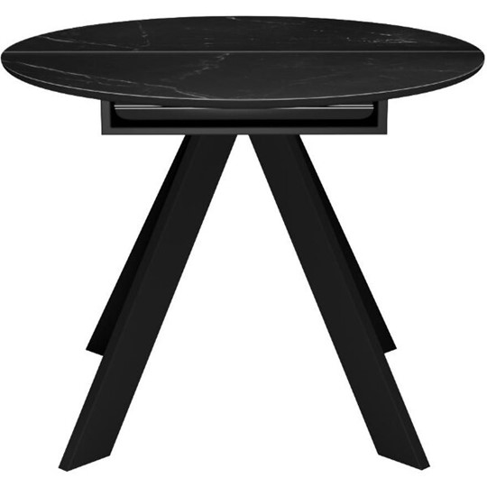 Раздвижной стол DikLine SKC100 D1000 Керамика Черный мрамор / опоры черные в Норильске - изображение 7