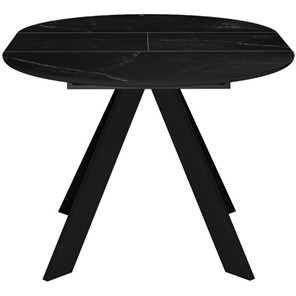 Раздвижной стол DikLine SKC100 D1000 Керамика Черный мрамор / опоры черные в Норильске - предосмотр 8