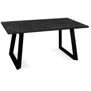 Кухонный раскладной стол Dikline ZLS140 Мрамор черный/ножки черные в Норильске
