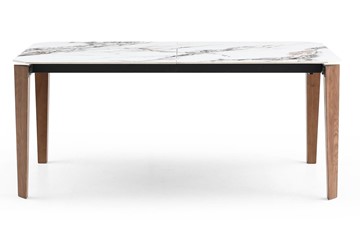 Кухонный стол раскладной DT8843CW (180) белый мрамор  керамика в Норильске