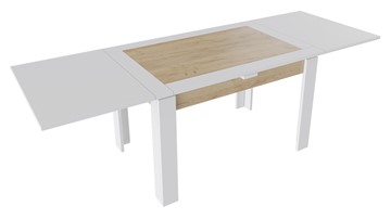 Кухонный раскладной стол Хьюстон тип 4 (Белый/Дуб Крафт золотой) в Норильске - предосмотр 1