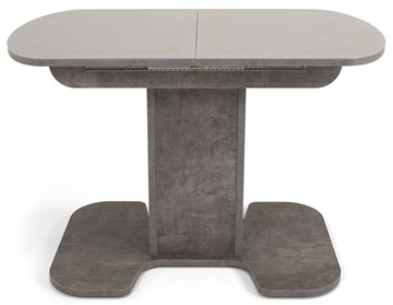 Раздвижной стол Киото-1 (ноги серый камень, серебро/серый камень) в Красноярске - предосмотр 1