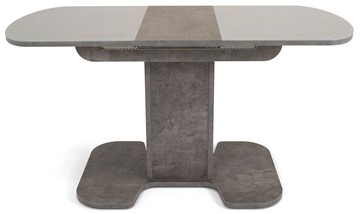 Раздвижной стол Киото-1 (ноги серый камень, серебро/серый камень) в Красноярске - предосмотр 3