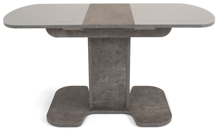 Раздвижной стол Киото-1 (ноги серый камень, серебро/серый камень) в Красноярске - изображение 3
