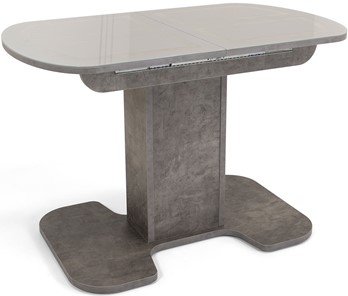 Раздвижной стол Киото-1 (ноги серый камень, серебро/серый камень) в Норильске