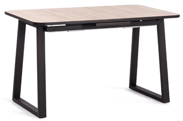 Кухонный стол раздвижной MALTIDO ЛДСП/HPL/металл, 130/160x75x75 Дуб Вотан/чёрный арт.19745 в Норильске
